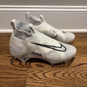 Nike Alpha Menace Elite 3 Platinum Football Cleats Men's Size 8.5 CT6648-109